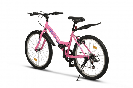 Bicicleta Trekking Rich R2430A 24", Fucsia/Albastru/Mov [2]