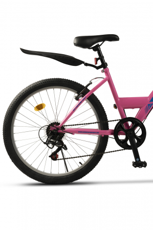 Bicicleta Trekking Rich R2430A 24", Fucsia/Albastru/Mov [3]