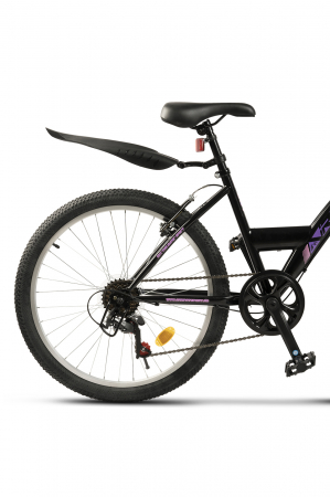 Bicicleta Trekking Rich R2430A 24", Negru/Fucsia [3]