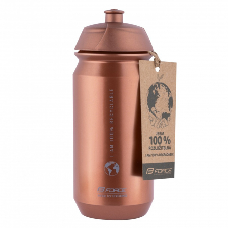 Bidon apa 0.5L FORCE Bio Earth, bronz/gri [1]