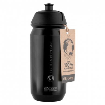 Bidon apa 0.5L FORCE Bio Earth, negru/gri [1]