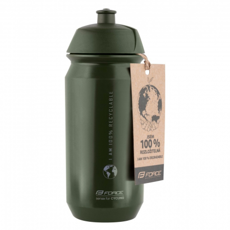 Bidon apa 0.5L FORCE Bio Earth, verde/gri [1]