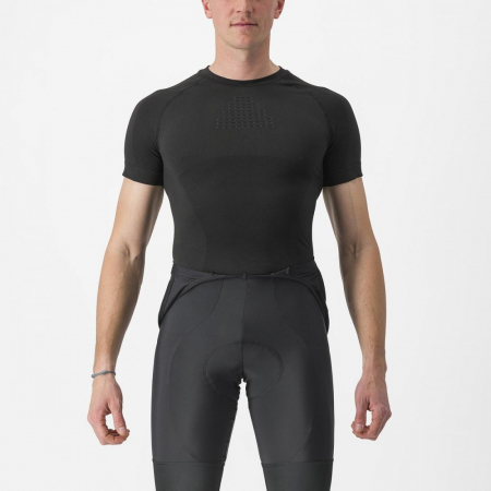 BLUZE CORP & LENJERIE - Bluza de corp cu maneca scurta Castelli Core Seamless SS Negru S/M