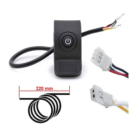 Buton acceleratie pentru trotinete, negru [3]