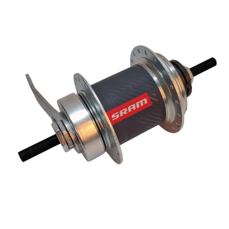 BUTUCI - Butuc spate SRAM, aluminiu, 36H, frana torpedo, 2 viteze, argintiu