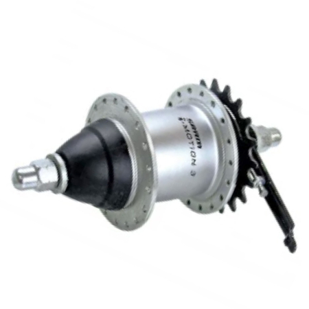 BUTUCI - Butuc spate SRAM I-Motion3 Fre, aluminiu, 36H, frana torpedo, 3 viteze, argintiu