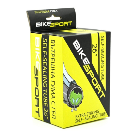 CAMERE 26 inch - Camera bicicleta 26"x1.95/2.125 BIKESPORT, cu solutie antipana, valva AV 48 mm