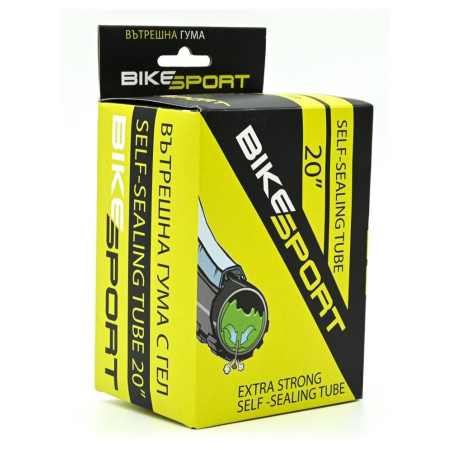 CAMERE 20 inch - Camera bicicleta 20"x1.95/2.125 BIKESPORT, cu solutie antipana, valva AV 48 mm