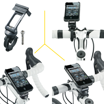 Carcasa Husa Topeak Ridecase Iphone 4, Carbon-Nylon, reglabila, neagra [4]