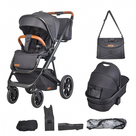 Carucior modular 2in1 COCCOLLE Nessia Diamond black + Balansoar bebelusi COCCOLLE Velio Butternut [18]