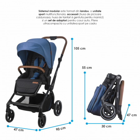 Carucior modular 2in1 COCCOLLE Saliara Navy [20]