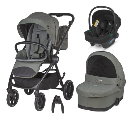 SmartBaby - Carucior modular 2in1 Coccolle Serry Moss green+ Scoica auto iSize Coccolle Knox Black