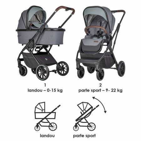 Carucior modular 2in1 COCCOLLE Silene Lunar Rock [1]