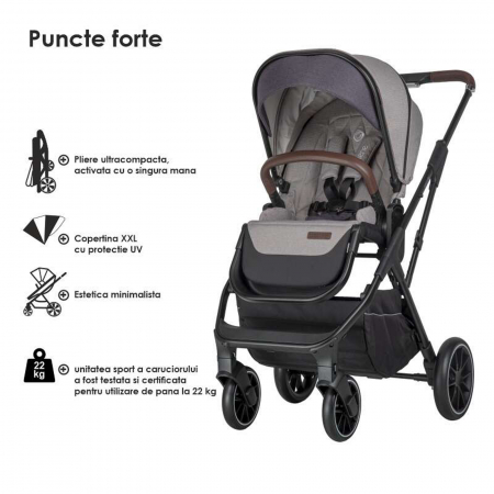 Carucior modular 2in1 COCCOLLE Silene Urban Grey [2]