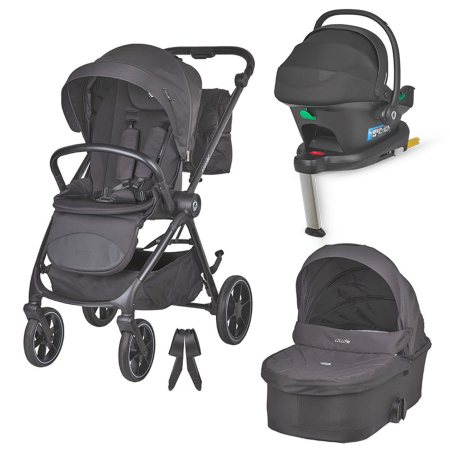 CARUCIOARE MODULARE - Carucior modular 4in1 COCCOLLE Serry cu scoica auto iSize COCCOLLE Knox Black si baza isofix iSize COCCOLLE Knox