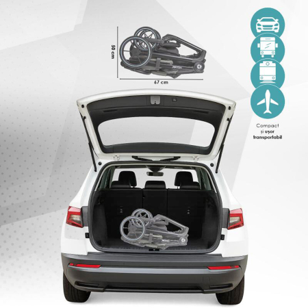 Carucior modular 4in1 COCCOLLE Serry cu scoica auto iSize COCCOLLE Knox Black si baza isofix iSize COCCOLLE Knox [17]