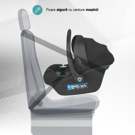 Carucior modular 4in1 Coccolle Serry Jet black cu Scoica auto iSize Coccolle Knox Black si Baza isofix iSize Coccolle Knox [10]