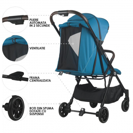 Carucior sport autofold COCCOLLE Melia Deep turquoise [10]