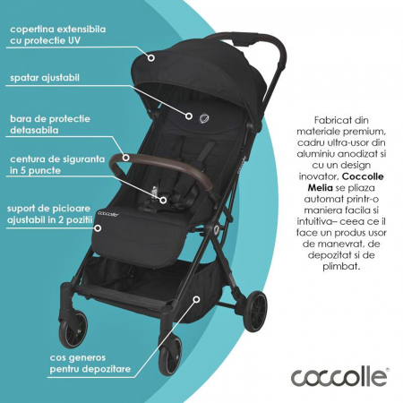 Carucior sport autofold COCCOLLE Melia Diamond black [8]