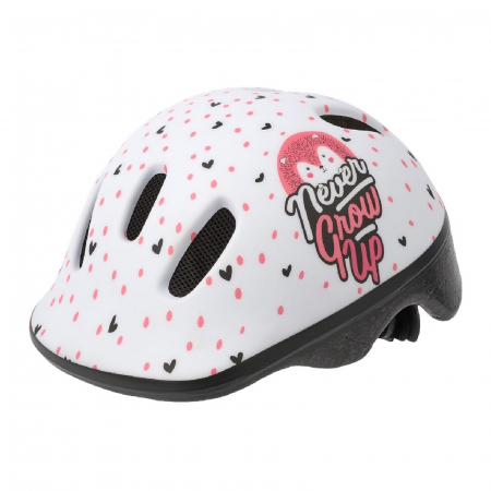 CASTI CICLISM - Casca ciclism copii POLISPORT Hoggy, alb/roz, marime XS (44-48 cm)