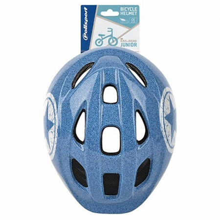 Casca ciclism copii POLISPORT Jeans, albastru, marime M (52-56 cm) [2]