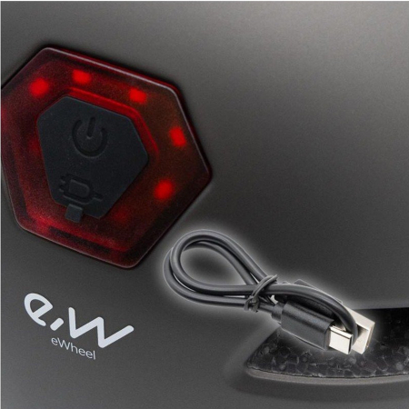 Casca ciclism cu lumina spate E.WHEEL CP03, negru, marime L (58-61 cm) [4]