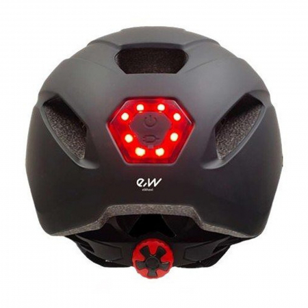 Casca ciclism cu lumini fata/spate E.WHEEL CP02, negru, one size [2]