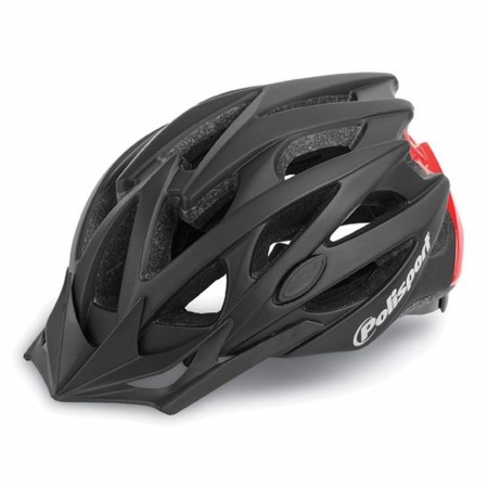 CASTI CICLISM - Casca ciclism POLISPORT Twig, negru/rosu, marime M (54-58 cm)