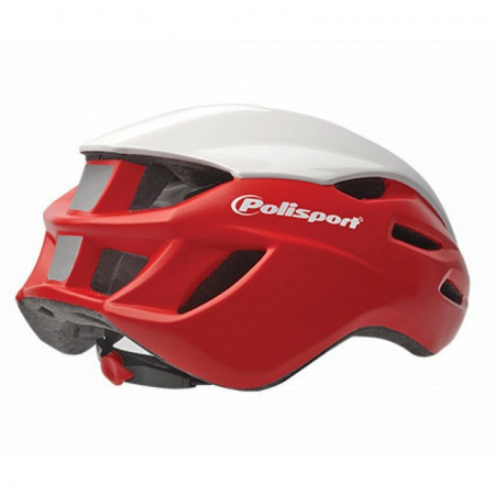 Casca ciclism Road POLISPORT Aero, alb/negru/rosu, marime M (54-58 cm) [1]
