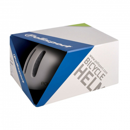 Casca ciclism urbana POPLISPORT Commuter, alb/gri, marime L (58-62 cm) [4]