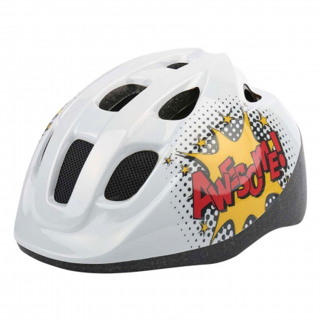 CASTI CICLISM - Casca ciclism copii POLISPORT Comics, alb, marime S (52-56 cm)
