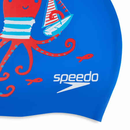 Casca inot copii SPEEDO Slogan albastru/rosu [2]