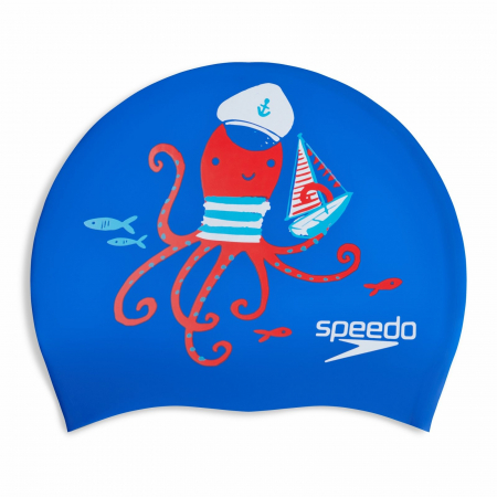 CASTI INOT - Casca inot copii SPEEDO Slogan albastru/rosu