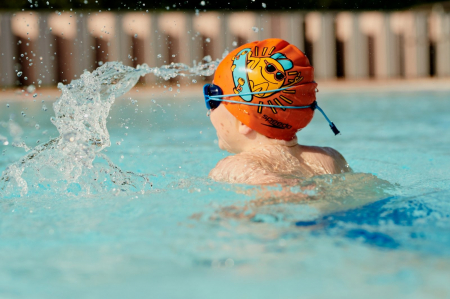 Casca inot copii SPEEDO Slogan Print portocaliu/galben [3]