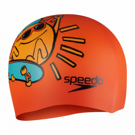 Casca inot copii SPEEDO Slogan Print portocaliu/galben [1]