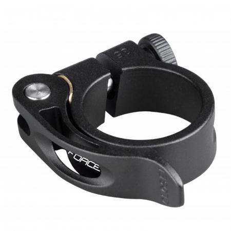 SEI SI COMPONENTE - Colier tija sa FORCE C4.4, strangere rapida, 31.8 mm, aluminiu, negru mat