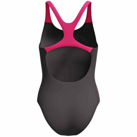 Costum inot femei SPEEDO Medley Logo Medalist Endurance+, rezistent la clor, negru/roz [7]