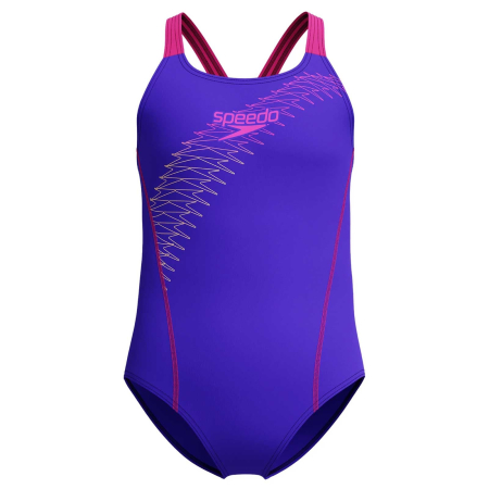 ARTICOLE INOT - Costum inot fete SPEEDO Medley Logo Medalist EnduraFlex, rezistent la clor, mov