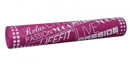 Covoras gimnastica LIFEFIT Slimfit 173x58x0.4 cm, bordo [1]