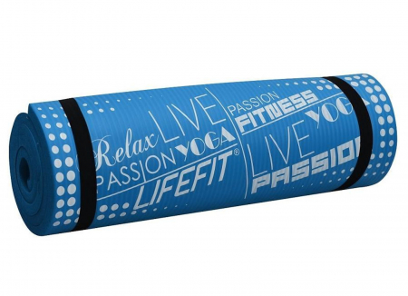 Covoras yoga LIFEFIT Exclusive Plus 180x60x1.5 cm, albastru [1]