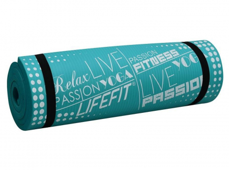 Covoras yoga LIFEFIT Exclusive Plus 180x60x1.5 cm, turcoaz [1]