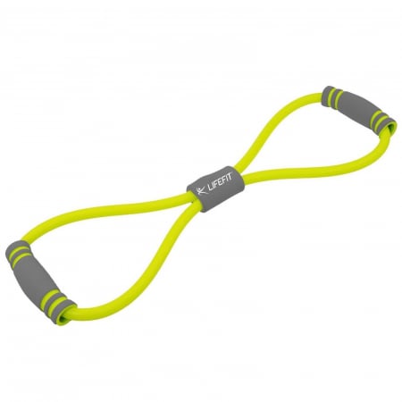 SPORT FIT - Extensor LIFEFIT bucla S2, in forma de 8, manere antiderapante, pentru întărirea mușchilor