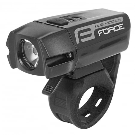 LUMINI - Far fata FORCE Bug USB 400 lumeni, negru