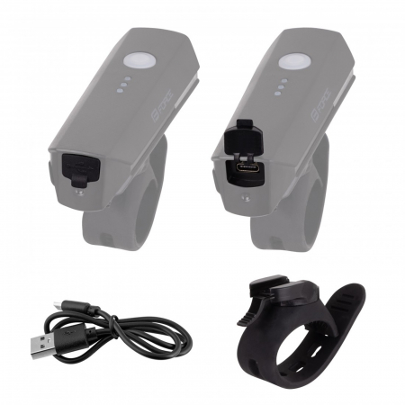 Far fata FORCE Flux (USB), 550 lumeni, negru [2]