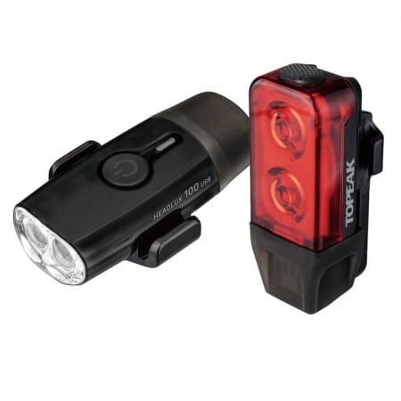 LUMINI - Set lumini TOPEAK Powerlux Combo Tms098, negru/rosu
