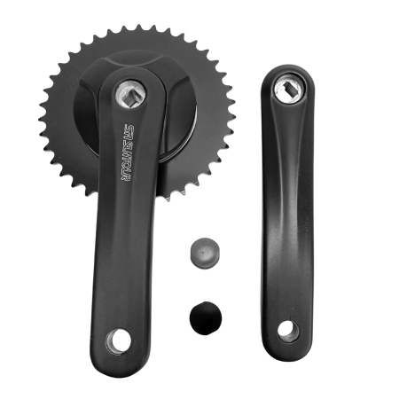 TRANSMISIE - Angrenaj pedalier SR SUNTOUR CW17-SCX-S38, aluminiu, 38T, brate 170 mm, negru