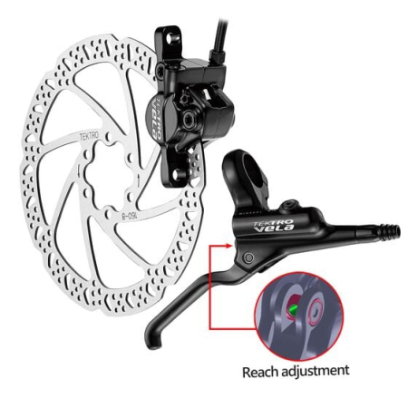 ACCESORII/COMPONENTE - Frana fata pe disc hidraulica Tektro HD T290, furtun 1100 mm, rotor 160 mm, prindere PM, negru