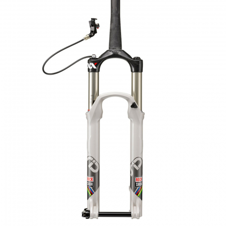 Furca 26" ROCKSHOX Sid XX WC D-Air, X-Remote, gat 1 1/8", suspensie pe aer, cursa 100 mm, prindere frane disc, alba [1]
