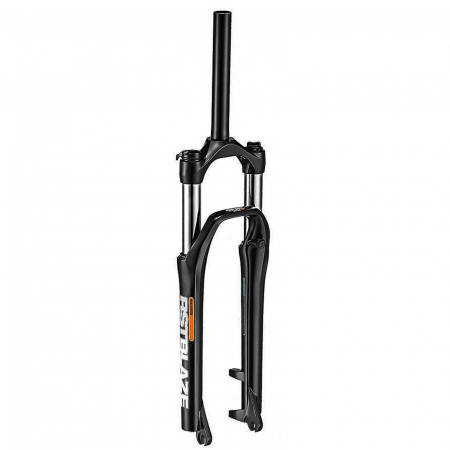 FURCI - Furca 27.5" RST Blaze MLC, gat 1 1/8", suspensie pe arc, cursa 100 mm, prindere frane disc, negru