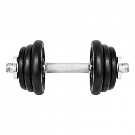 GANTERE - Gantera 12 kg LIFEFIT, set 6 discuri, negru/argintiu
